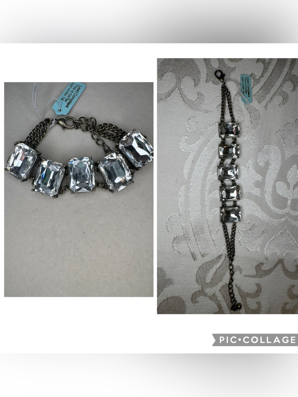 NWT Crystal Statement Bracelet - Clear Crystals
